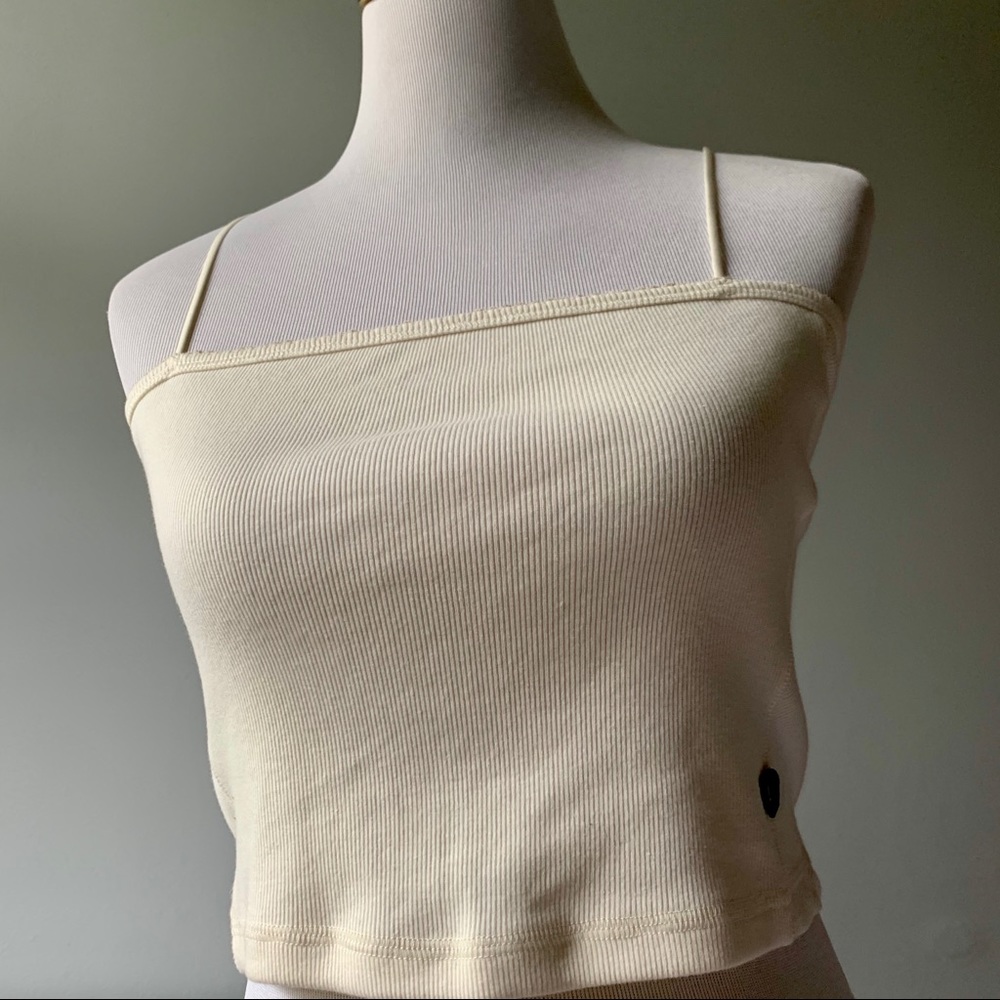 Abercrombie & Fit Cream Crop Top